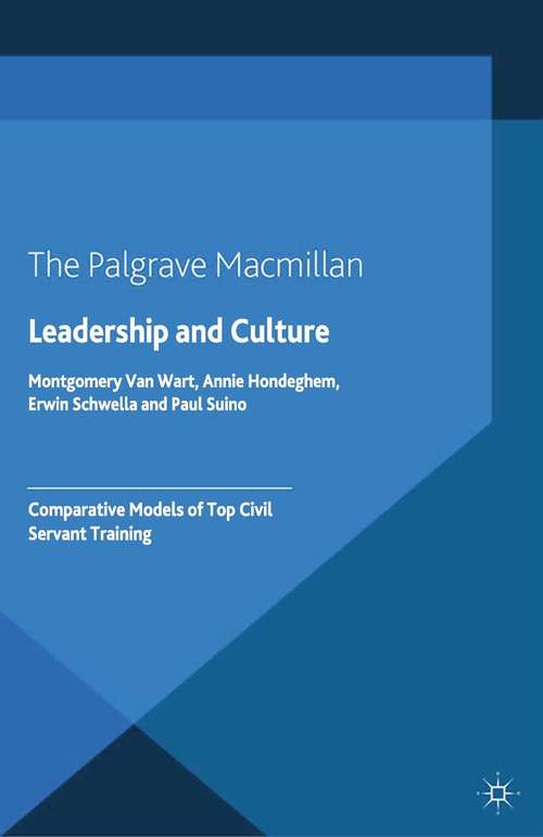 Book cover of Leadership and Culture: Comparative Models of Top Civil Servant Training (2015) (Governance and Public Management)