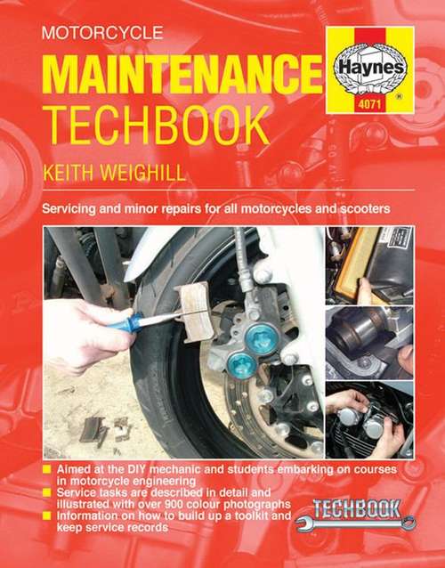Book cover of Motorcycle Maintenance Techbook (PDF) (Haynes Techbook Ser.)