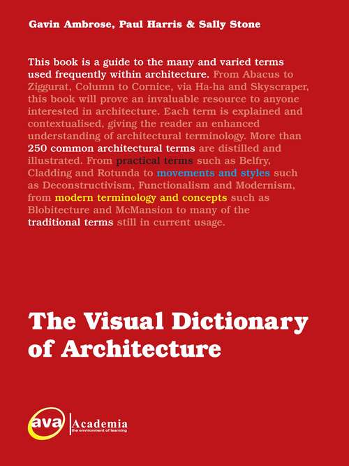 Book cover of The Visual Dictionary of Architecture (Visual Dictionaries)