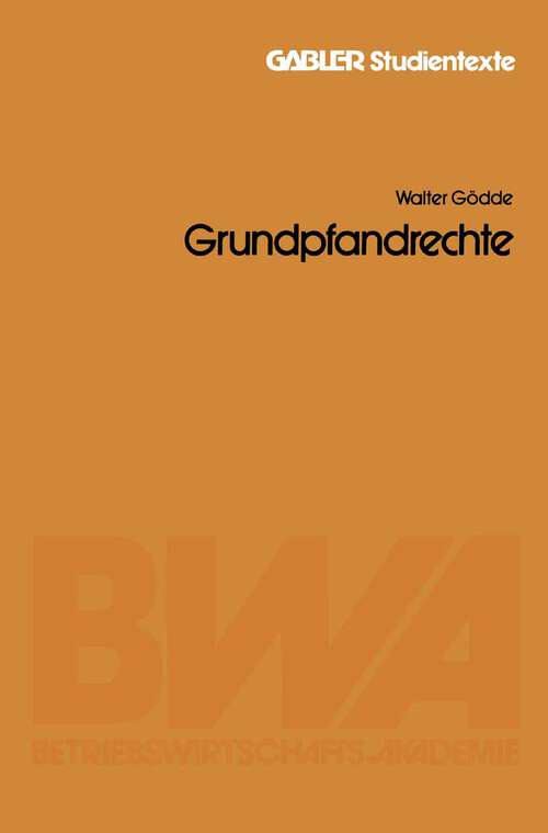 Book cover of Grundpfandrechte (1980)