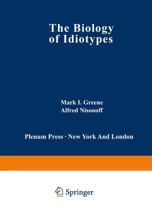 Book cover of The Biology of Idiotypes (1984)