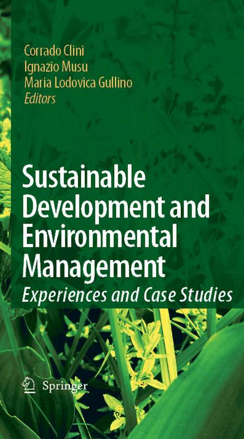 Book cover of Sustainable Development and Environmental Management: Experiences and Case Studies (2008)