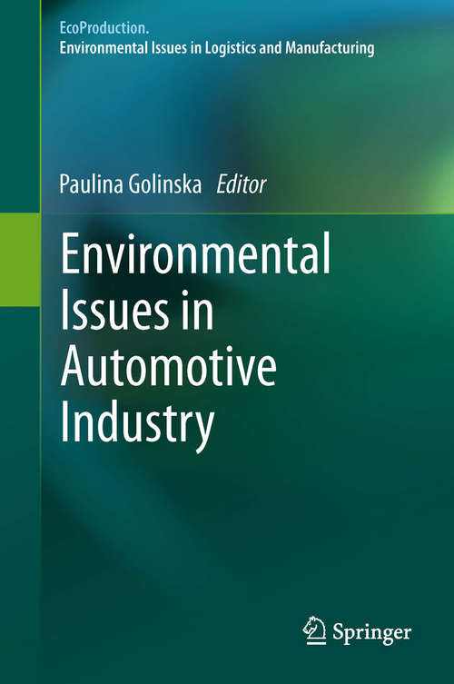 Book cover of Environmental Issues in Automotive Industry (2014) (EcoProduction)