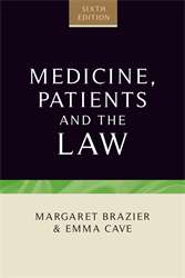 Book cover of Medicine, Patients And The Law (PDF)