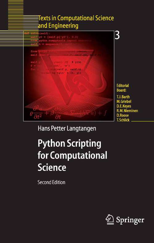 Book cover of Python Scripting for Computational Science (2nd ed. 2006) (Texts in Computational Science and Engineering #3)