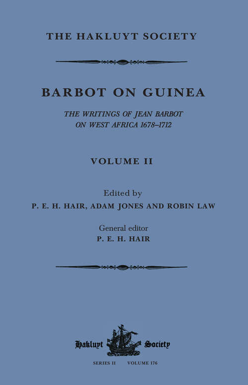 Book cover of Barbot on Guinea: Volume II