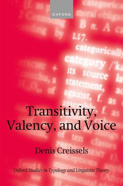 Book cover of Transitivity, Valency, and Voice (Oxford Studies in Typology and Linguistic Theory)