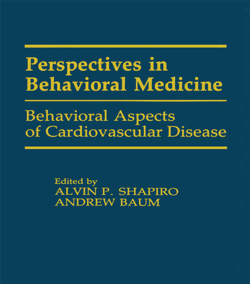 Book cover of Behavioral Aspects of Cardiovascular Disease (Perspectives on Behavioral Medicine Series)