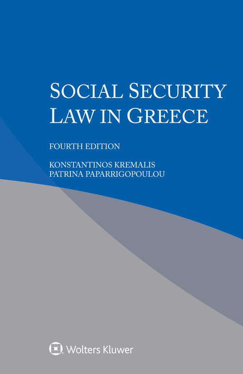 Book cover of Social Security Law in Greece (4)