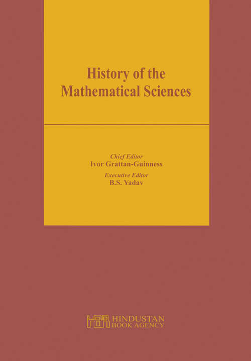 Book cover of History of the Mathematical Sciences
