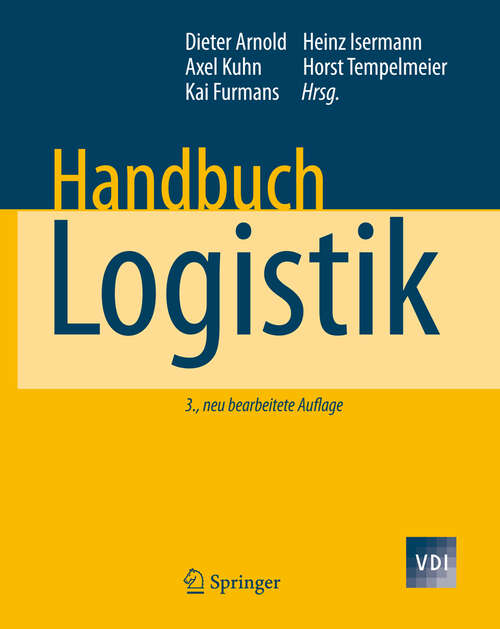 Book cover of Handbuch Logistik (3. Aufl. 2008) (VDI-Buch)