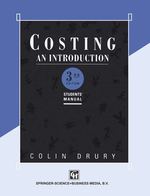 Book cover of Costing An introduction: Students’ Manual (pdf) (3rd ed. 1994) (Itbp Textbooks Ser.)