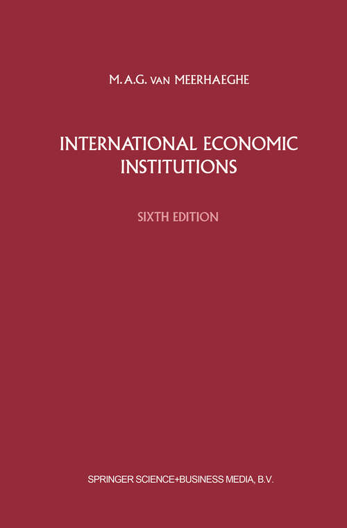 Book cover of International Economic Institutions (1992)