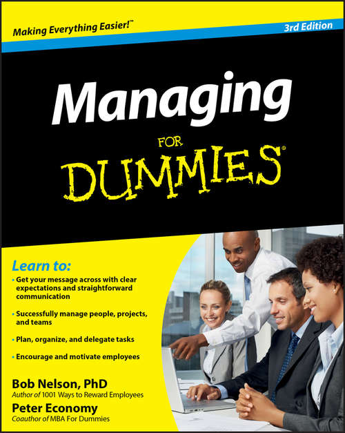 Book cover of Managing For Dummies (3)