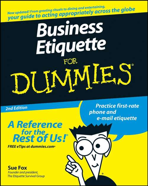 Book cover of Business Etiquette For Dummies (2)