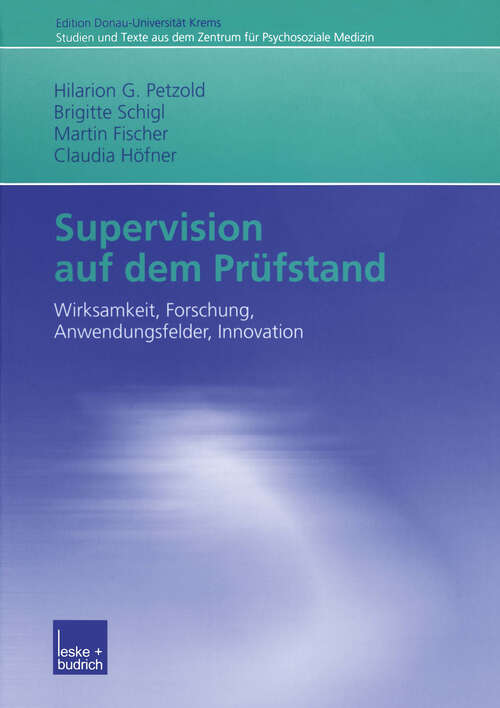Book cover of Supervision auf dem Prüfstand: Wirksamkeit, Forschung, Anwendungsfelder, Innovation (2003)
