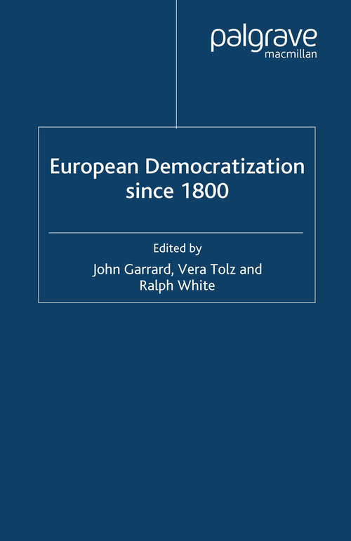 Book cover of European Democratization since 1800 (2000)