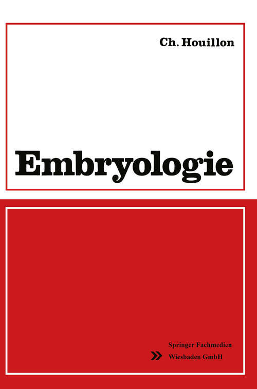 Book cover of Embryologie (1972) (Reihe Biologie)