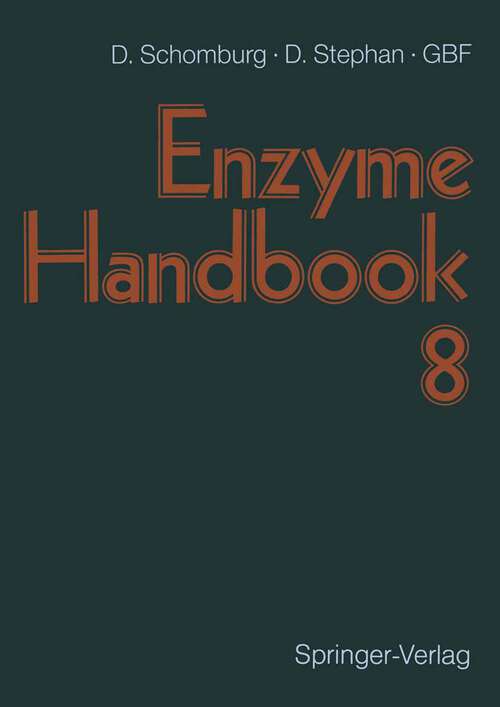 Book cover of Enzyme Handbook: Volume 8: Class 1.13–1.97: Oxidoreductases (1994)