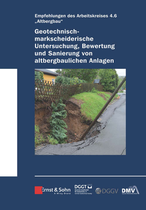 Book cover of Geotechnisch-markscheiderische Untersuchung, Bewertung und Sanierung von altbergbaulichen Anlagen - Empfehlungen des Arbeitskreises Altbergbau