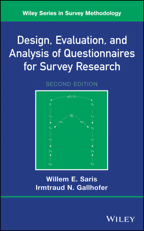 Book cover of Design, Evaluation, and Analysis of Questionnaires for Survey Research (2) (Wiley Series in Survey Methodology)