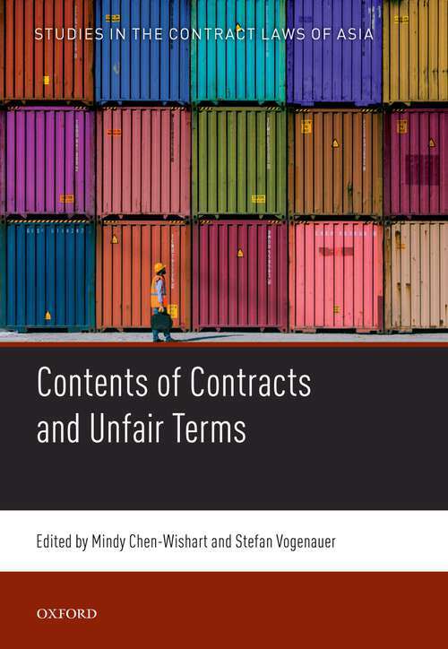 Book cover of Contents of Contracts and Unfair Terms (Studies in the Contract Law of Asia)