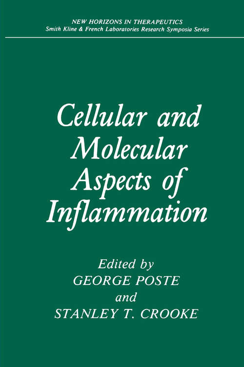 Book cover of Cellular and Molecular Aspects of Inflammation (1988) (New Horizons in Therapeutics)