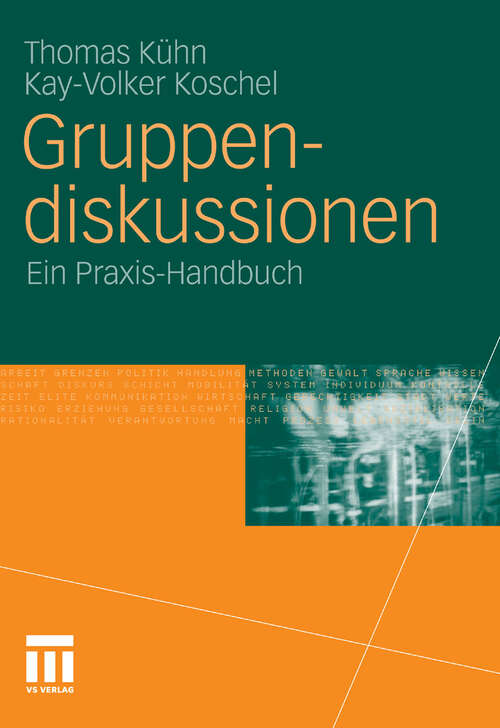 Book cover of Gruppendiskussionen: Ein Praxis-Handbuch (2012)