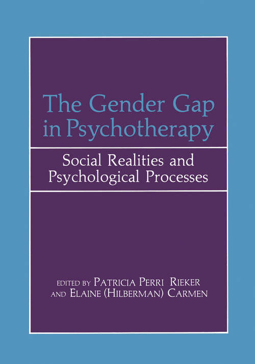 Book cover of The Gender Gap in Psychotherapy: Social Realities and Psychological Processes (1984)