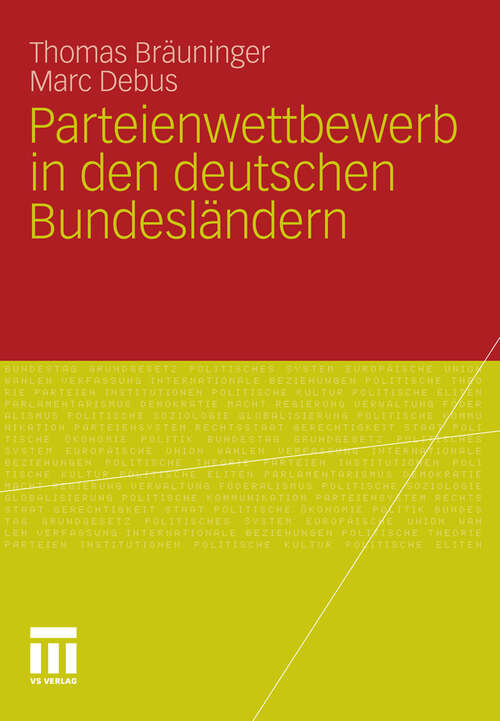 Book cover of Parteienwettbewerb in den deutschen Bundesländern (2012)