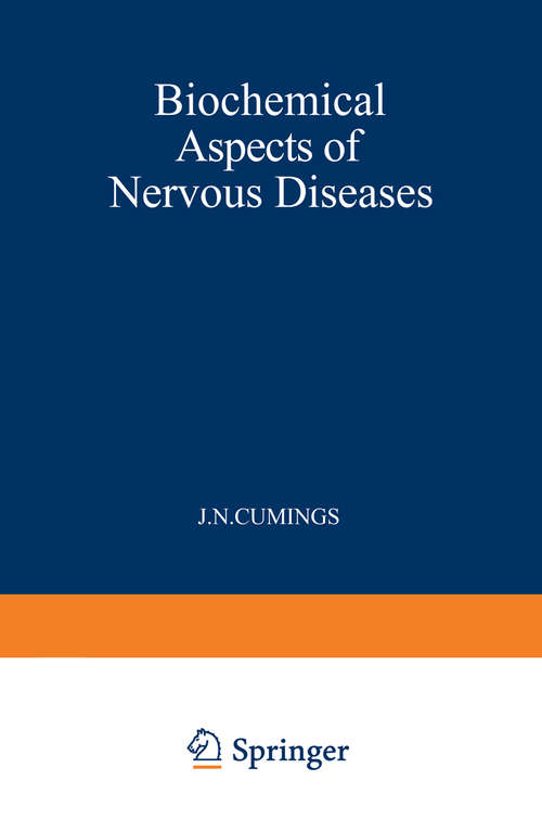 Book cover of Biochemical Aspects of Nervous Diseases (1972)