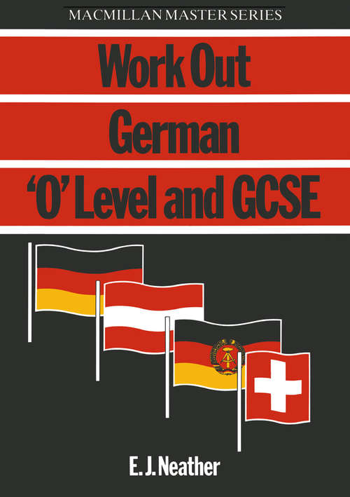 Book cover of German: "O" Level/G.C.S.E. (1st ed. 1986) (Macmillan Master)