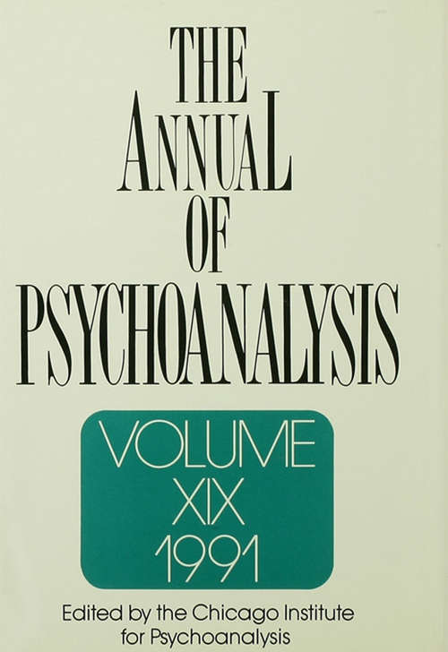 Book cover of The Annual of Psychoanalysis, V. 19