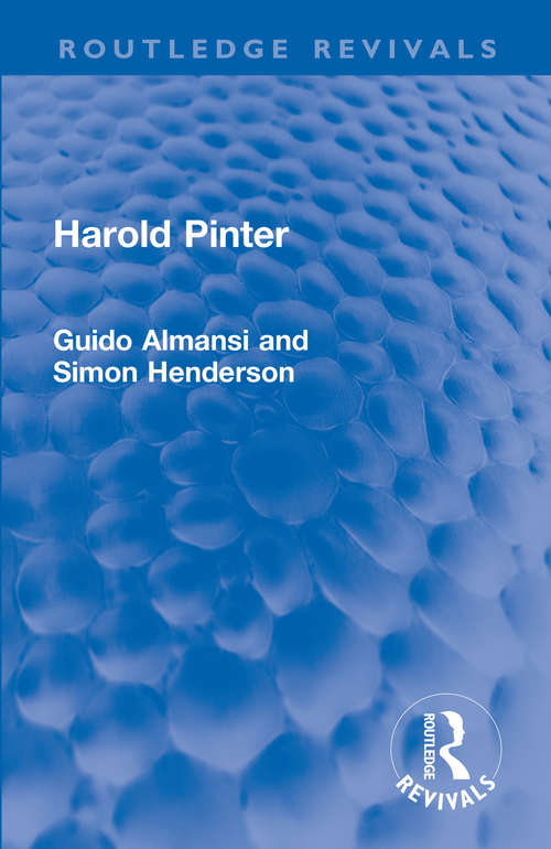 Book cover of Harold Pinter (Routledge Revivals)