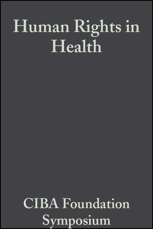 Book cover of Human Rights in Health (Novartis Foundation Symposia #23)