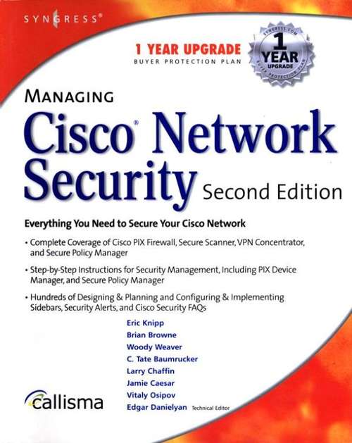 Book cover of Managing Cisco Network Security (2)