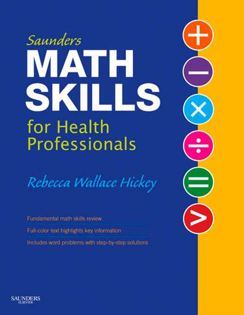 Book cover of Saunders Math Skills for Health Professionals - E-Book