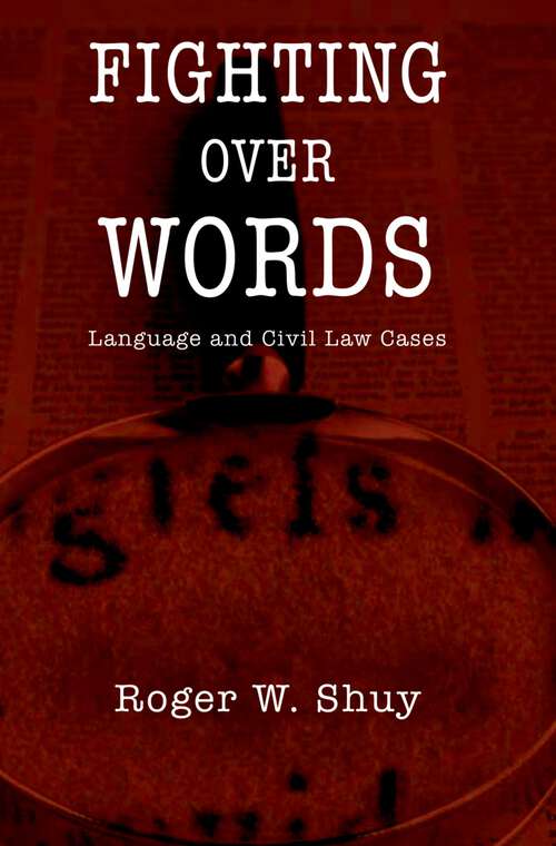 Book cover of Fighting over Words: Language and Civil Law Cases