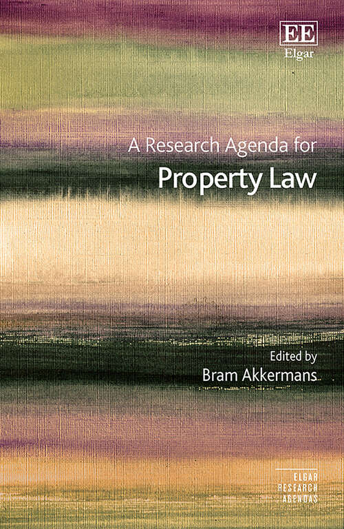 Book cover of A Research Agenda for Property Law (Elgar Research Agendas)