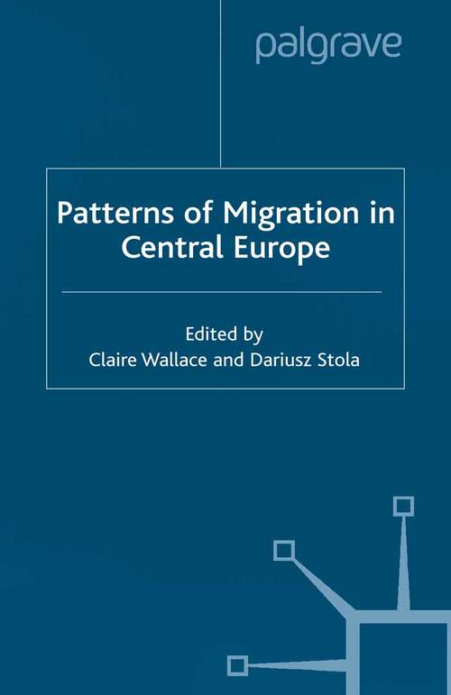 Book cover of Patterns of Migration in Central Europe (2001)