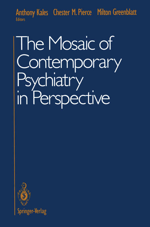 Book cover of The Mosaic of Contemporary Psychiatry in Perspective (1992)