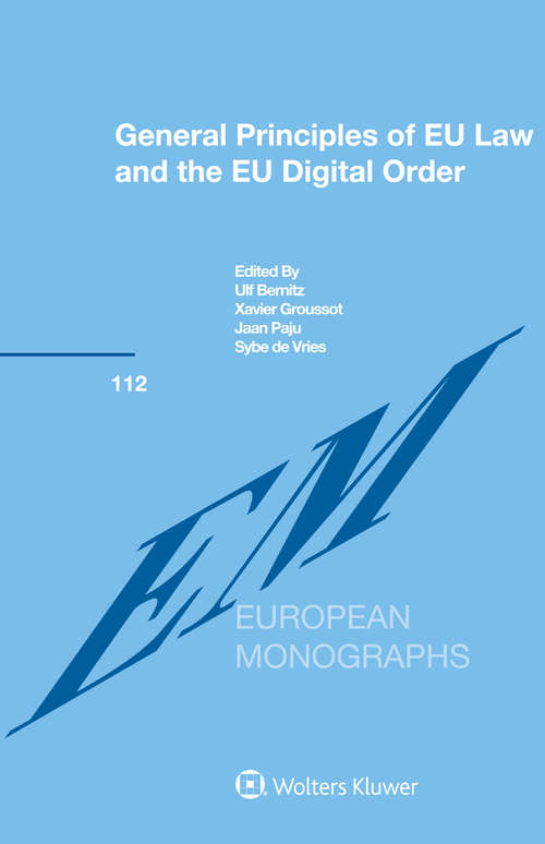 Book cover of General Principles of EU Law and the EU Digital Order