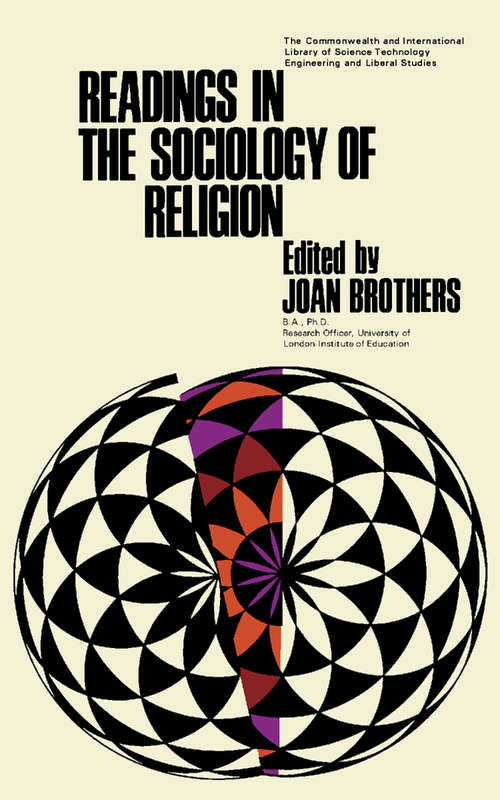 Book cover of Readings in the Sociology of Religion: The Commonwealth and International Library: Readings in Sociology