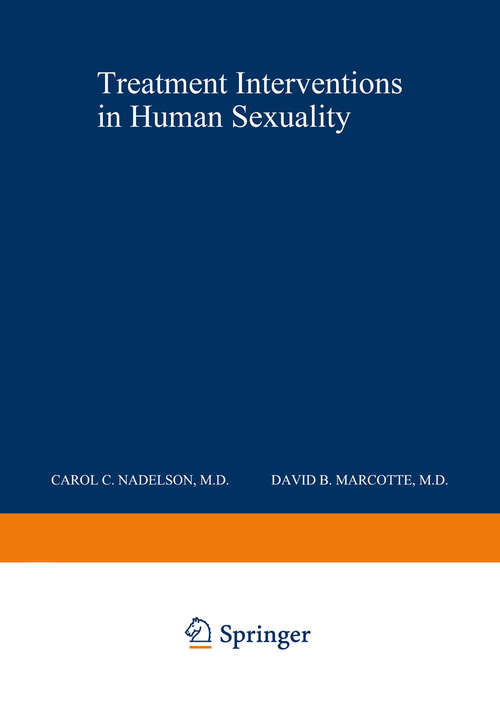 Book cover of Treatment Interventions in Human Sexuality (1983) (Critical Issues in Psychiatry)