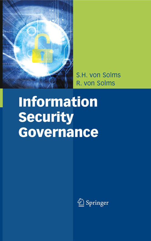 Book cover of Information Security Governance (2009)