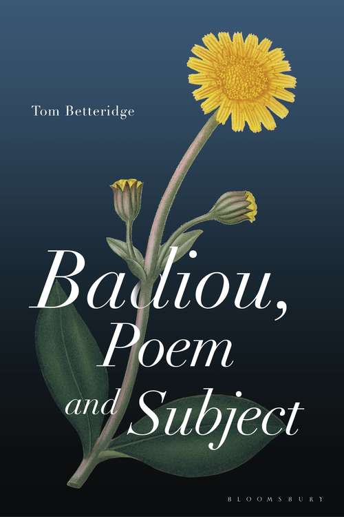 Book cover of Badiou, Poem and Subject