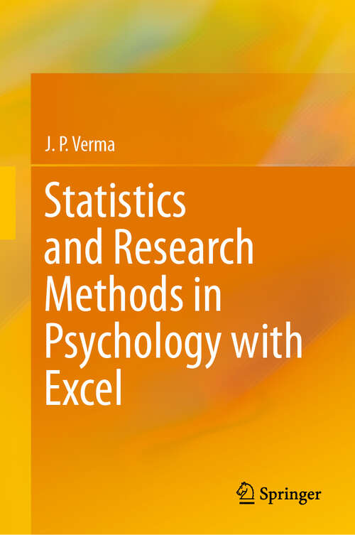Book cover of Statistics and Research Methods in Psychology with Excel (1st ed. 2019)