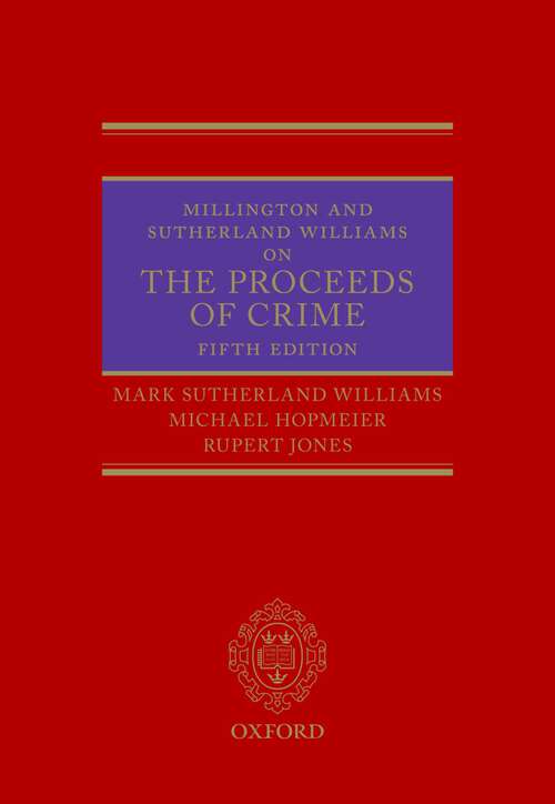 Book cover of Millington and Sutherland Williams on The Proceeds of Crime