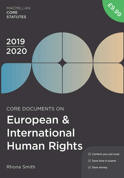 Book cover of Core Documents on European and International Human Rights 2019-20 (5th ed. 2019) (Macmillan Core Statutes)