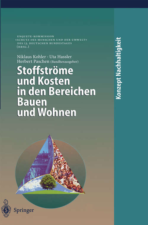 Book cover of Stoffströme und Kosten in den Bereichen Bauen und Wohnen (1999) (Konzept Nachhaltigkeit)